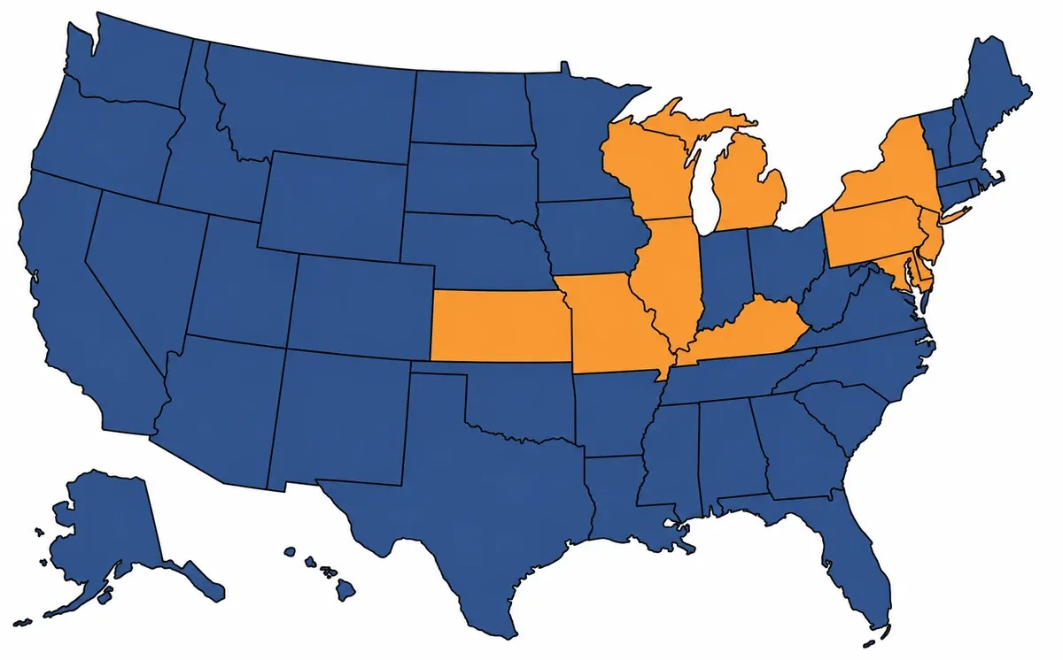 map of u.s. 